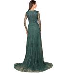 Женское платье А-силуэта с бисером и рукавами Lara, Green - фото 2