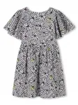 Платье мини с графичным принтом SONIA RYKIEL ENFANT, белый - фото 2