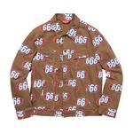 Куртка Supreme 666 Denim Trucker Jacket, Brown - фото