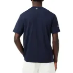 Футболка с принтом и вышивкой LACOSTE, синий - фото 9