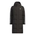 Куртка 3 полоски длинные пуховики Adidas, черный - фото