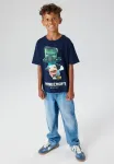 Футболка с принтом minecraft Name It, Navy Blazer - фото