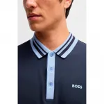 Поло с коротким рукавом BOSS Paule Tape, синий - фото 4