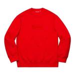 Свитер cutout logo crewneck 'red' Supreme, красный - фото