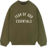 Fleece Crewneck Fear Of God Essentials, зеленый - фото