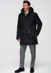 Пальто Ombre ELEGANT WITH CARGO POCKETS AND HOOD , Black - фото 2