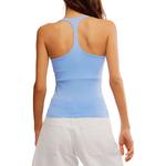 Чистый линий рейсербэк майка Free People, голубой - фото 2