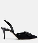 Туфли Mayslibi 70 на тонком ремешке Manolo Blahnik, Blck 0015 - фото 4