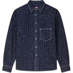 Хлопковая рубашка с геометрическим принтом KENZO, Failure - фото 2