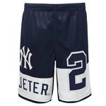 Молодежные шорты Derek Jeter Navy New York Yankees Pandemonium с именем и номером Outerstuff - фото 2