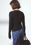 Топ NA-KD Long sleeved top, Black - фото