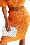 Юбка Urban Crochet Cover Up в оранжевом цвете Idem Ditto - фото