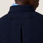 Укороченное пальто женское синее Miu Miu - фото 6