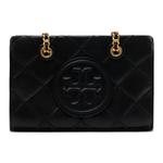 TORY BURCH Сумка-тоут Fleming Sheepskin мини женская черная - фото 2