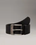 Классический мужской кожаный ремень Calvin Klein, черный - фото