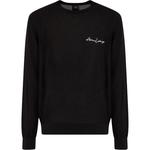 Джемпер с вышитым логотипом ARMANI EXCHANGE, черный - фото