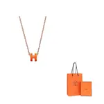 Миниатюрный подвесной кулон H HERMES - фото