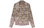 Проверенная потертая фланелевая рубашка AMIRI, светло-коричневый - фото 2