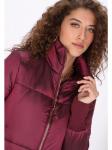 Женская куртка бордового цвета faina - фото 5