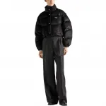 Трансформируемая укороченная пуховая куртка Prada, черный - фото 4