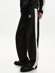 Брюки свободного кроя Bershka, черный - фото 2