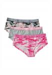 Брифы Juicy Couture DANA CAMO 3 PACK , Multi/Pink - фото