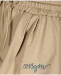 Хлопковые шорты с эластичным поясом Msgm, бежевый - фото 3
