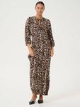 Платье макси Pedra в леопардовом принте KAFFE, Beige - фото