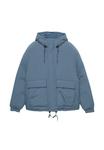 Пальто PULL&BEAR CROPPED PUFFER, Blue Denim - фото 6