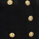 Свитер Logo Button вязаный BALMAIN, черный - фото 7