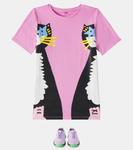 Платье из хлопкового джерси Stella McCartney Kids, розовый - фото 2