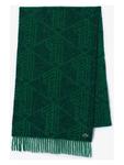 Шерстяной шарф зеленого цвета Lacoste - фото