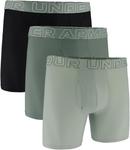 Under Armour мужские боксеры Performance Tech Mesh Solid 6" 3 шт, Hydro Green - фото