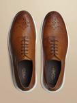 Кожаные кроссовки с акцентом брог Charles Tyrwhitt, цвет Walnut - фото 3