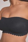 Кружевной бюстгальтер-бандо с отделкой ракушками Next, черный - фото 4