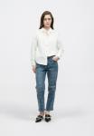 Блуза DKNY LONG SLEEVE RHINESTONE BUTTON FRONT SHIRT ENCASED ELASTIC FITTED BACK, White - фото 2