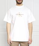 Футболка Calvin Klein Jeans с золотым логотипом, белый - фото