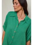Блуза Le Monde du Lin, зеленый - фото 4