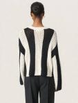 Джемпер в полоску из плотной вязки menaka Soaked In Luxury, черный/белый - фото 2