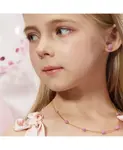 Миниатюрные серьги в виде ромашковых роз Anna Zuckerman, rose - фото 3