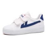 Прочные дышащие низкие детские скейтбордические кроссовки Warrior бело-синие Kids' - фото