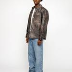 Кожаная куртка унисекс Stussy, цвет Washed Black - фото 9