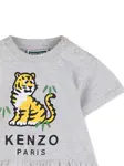 Платье с принтом Kenzo Kids, серый - фото 3
