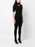 Patou платье мини из смесовой шерсти альпаки, черный - фото 3