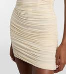 Асимметричное плиссированное мини-платье Magda Butrym, Beige - фото 5