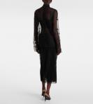 Вышитая тюлевая блузка Toteme, черный - фото 3