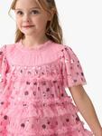 Детское платье с сетчатыми рюшами Angel & Rocket, Pink - фото 4