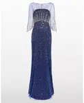 Макси-Платье Кия Jenny Packham, синий - фото 2