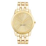 Женские золотистые деловые часы Nine West - фото 6
