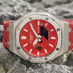 Часы Casio G-Shock Analog-Digital 2100 Series, арт. GA-2100-4A, красный/красный/серебро - фото 5
